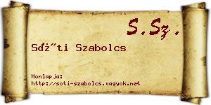 Sóti Szabolcs névjegykártya