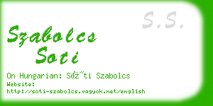 szabolcs soti business card